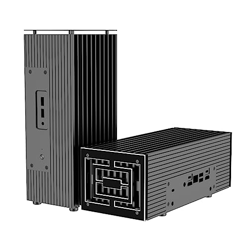 Akasa Turing AC Pro, for Intel® NUC 13/12 Pro (Arena Canyon/Wall Street Canyon), Aluminium Fanless NUC Case with Thermal Kit, Supports up to 40W TDP, Vertical or Horizontal Placement, A-NUC95-M1B von Akasa
