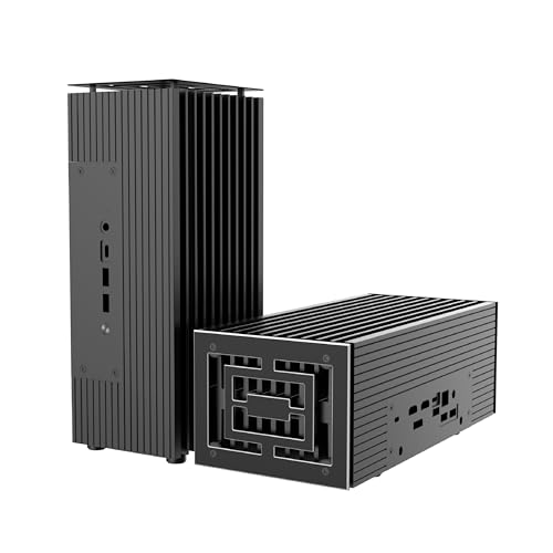 Akasa Turing Duo Pro, Designed for ASUS ExpertCenter PN53 & PN64, Aluminium Fanless NUC Case with Copper Thermal Kit, Supports up to 40W TDP, Vertical or Horizontal Placement, A-NUC99-M1B von Akasa