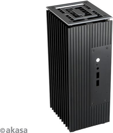 Akasa Turing Fanless NUC Case for 8th Gen Intel NUC Boards - Aluminium - Position Vertically/Horizontally - PC - Aluminium - Schwarz - UCFF - Festplatte - Leistung - 2.5  (A-NUC45-M1B) von Akasa