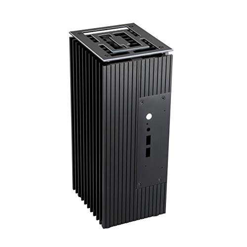 Akasa Turing PC lüfterloses Gehäuse für Intel 8th Gen NUC (Bean Canyon), Passive CPU Kühlung, Reiner Aluminium Kühlkörper, Unterstützt 2.5" SATA HDD/SSD, A-NUC45-M1B von Akasa