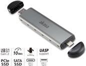 Akasa externes M.2 NVMe Gehäuse, USB 3.1, Aluminium - schwarz (AK-ENU3M2-04) von Akasa