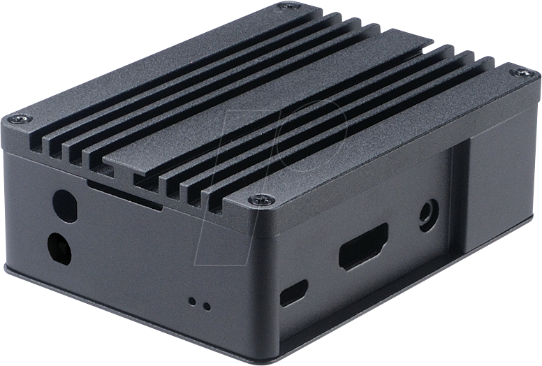RPIC RA05-M1B - Gehäuse für Raspberry Pi 3B / 3B+, Alu, schwarz von Akasa