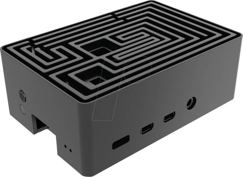 RPIC RA10-M2B - Gehäuse für Raspberry Pi 4B, Alu, schwarz von Akasa