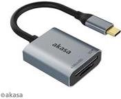 USB 3.2 Gen1 Type-C Dual Card - silber (AK-CR-10BK) von Akasa