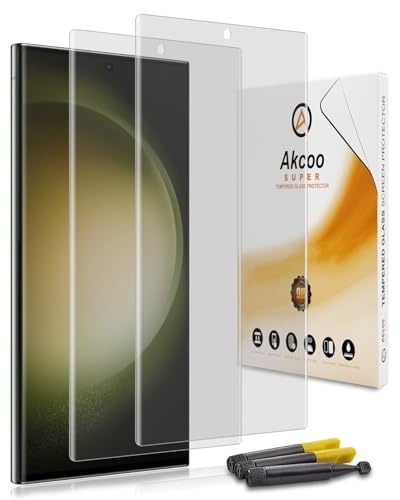 Akcoo Matt Panzer Schutz glas für Galaxy S23 Ultra, 2 Stück, Anti-Fingerabdruck, Blendschutz, Kompatibel mit Fingerabdruck-ID und S-Pen, Sensible Berührung Akcoo Matt Panzer Schutz glas für Galaxy S23 Ultra, 2 Stück, Anti-Fingerabdruck, Blendschutz, Kompatibel mit Fingerabdruck-ID und S-Pen, Sensible Berührung von Akcoo