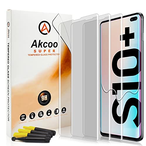Akcoo Panzer Schutz Glas für Galaxy S10 Plus -3 Stück,Kratzer reparieren,Rand zu Rand Vollabdeckung,Sensible Berührung,Hüllen freundlich,Fingerabdruck-ID kompatibel Akcoo Panzer Schutz Glas für Galaxy S10 Plus -3 Stück,Kratzer reparieren,Rand zu Rand Vollabdeckung,Sensible Berührung,Hüllen freundlich,Fingerabdruck-ID kompatibel von Akcoo