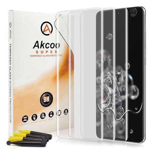Akcoo Panzer Schutz Glas für Galaxy S20 Ultra -3 Stück,Kratzer und Risse Reparatur,Fingerabdruck-ID Kompatibel,Empfindliche Berührung,Unsichtbarer Rundumschutz Akcoo Panzer Schutz Glas für Galaxy S20 Ultra -3 Stück,Kratzer und Risse Reparatur,Fingerabdruck-ID Kompatibel,Empfindliche Berührung,Unsichtbarer Rundumschutz von Akcoo