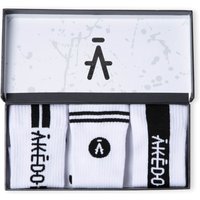 Akedo Footwear - Signature White Unisex Socks - 3 Pack von Akedo