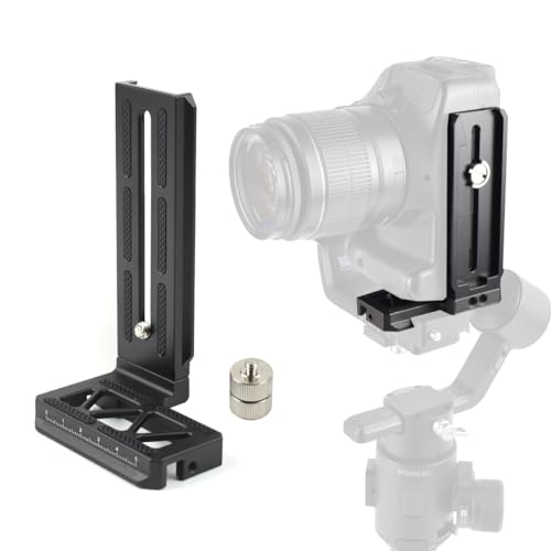Akeipho L-Halterung, vertikale Halterung für DJI Ronin SC, Aluminium-Kamera-Schnellwechselplatte für Ronin SC Gimbal-Stabilisator, DSLR-Kamera, Stativ, Einbeinstativ Akeipho L-Halterung, vertikale Halterung für DJI Ronin SC, Aluminium-Kamera-Schnellwechselplatte für Ronin SC Gimbal-Stabilisator, DSLR-Kamera, Stativ, Einbeinstativ von Akeipho