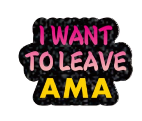 Ausweishalter "I Want to Leave AMA", schwarz, Zubehör für die Arbeit, lustiger Krankenschwester, Krankenpfleger, Studenten, Ausweishalter, einziehbar, für Ausweis, lustig, medizinisch, RN CNA von AkiliBIELY