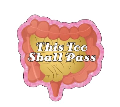 Cute This Too Shall Pass Krankenschwester-Abzeichenspule, Zubehör für Arbeit, Krankenpflege, Studenten, Darm, Stoma-Ausweishalter, einziehbar, mit Krokodilklemme, lustiger medizinischer RN von AkiliBIELY