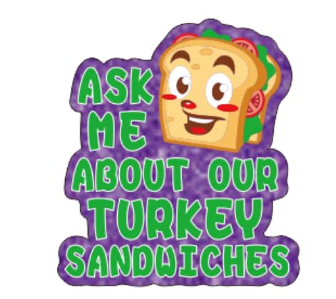 Funny Ask Me About Our Turkey Sandwiches Badge Reel Retractable Accessories for Work Nursing Student Nurse CNA RN Badge Holder with Alligator Clip Medical Assistant Badge Clip for ID Card Funny Ask Me About Our Turkey Sandwiches Badge Reel Retractable Accessories for Work Nursing Student Nurse CNA RN Badge Holder with Alligator Clip Medical Assistant Badge Clip for ID Card von AkiliBIELY
