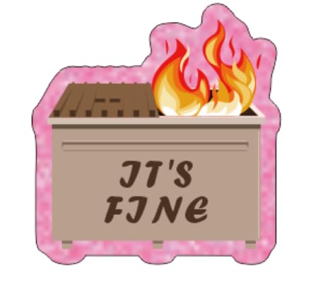 Funny It's Fine Dumpster Fire Badge Reel Accessories with Alligator Clip Nurse Student Nursing LPN CNA RN Badge Holder Retractable for Social Worker Medical Badge Clip for ID Card Funny It's Fine Dumpster Fire Badge Reel Accessories with Alligator Clip Nurse Student Nursing LPN CNA RN Badge Holder Retractable for Social Worker Medical Badge Clip for ID Card von AkiliBIELY