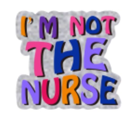 Krankenschwester-Abzeichenspule, einziehbares Zubehör für RN CNA Nursing Student I'm Not The Nurse, lustiger Spaß, silberfarbenes Zubehör für Arbeit, Ausweishalter, Clip für medizinische ID-Karte von AkiliBIELY