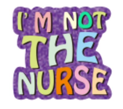 Lila Krankenschwester-Abzeichenspule, einziehbares Zubehör für Krankenpfleger, lustig, I'm Not The Nurse, RN CNA, silberfarben, lustiges Zubehör für Arbeit, Ausweishalter, Clip für medizinische von AkiliBIELY