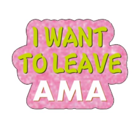 Lustiger Ausweishalter für Arbeit, Spaß, Krankenschwestern, Krankenschwestern, Studenten, Ausweishalter, einziehbar, mit Krokodilklemme, RN CNA Medical Doctor I Want to Leave AMA Badge Clip für von AkiliBIELY