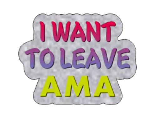 Lustiger Ausweishalter für Krankenschwestern, Zubehör für die Arbeit, Aufschrift "I Want To Leave AMA", für Krankenpfleger, Studenten, Ausweishalter, einziehbar, für Ausweis, lustig, medizinischer von AkiliBIELY