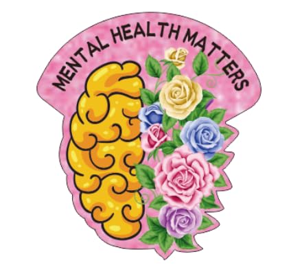 Lustiger Ausweishalter für psychische Gesundheit, Zubehör, lustiger Psych Neuro Gehirn, Blume, Krankenschwester, Krankenpfleger, Studenten, Ausweishalter, einziehbar, mit Krokodilklemme, RN CNA von AkiliBIELY