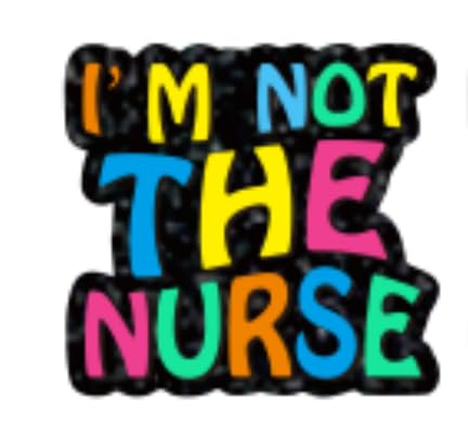 Lustiges Krankenschwester-Abzeichen-Spule, einziehbares Zubehör für Krankenpfleger, Student, I'm Not The Nurse, Schwarz, RN CNA Fun Social Worker Badge Holder Clip für medizinische Ausweise, Zubehör von AkiliBIELY