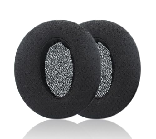 Akkiv HD4.50 Ersatz-Ohrpolster kompatibel mit Sennheiser HD4.50BT HD4.50 HD4.50BTNC HD4.50SE HD4.40BT HD4.30G HD4.20S HD458BT HD450 HD450BT HD400S HD350BT Kopfhörer (Schwarz/Fußball-Mesh) von Akkiv