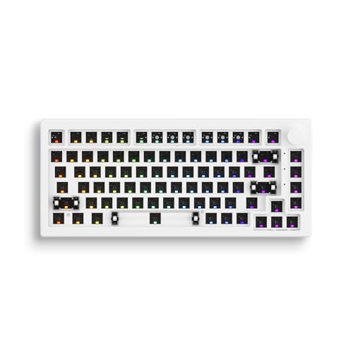 Akko 5075S QMK Kabelgebundene Mechanische Tastatur Kit, US Layout (Weiß) von Akko