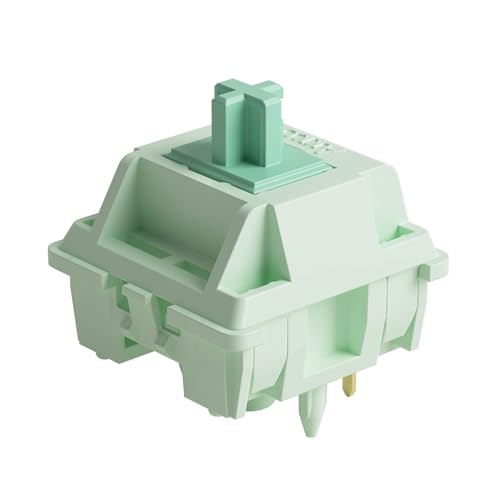 Akko Botany-Tastaturschalter für mechanische Gaming-Tastaturen, 5-polige 38-gf-Linearschalter, vorgeschmierte MX-Tastenschalter für DIY-Kit/Gamer-Barebone-Tastaturen (45 Stück, Botany) von Akko