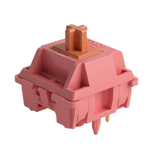 Akko Schalter für mechanische Tastatur, lineare Schalter, 5 Pin 40gf, RGB LED Slot, MX Tastenschalter für DIY Kit/Gamer Barebones Tastatur (45 Stück, Rosenholz) von Akko