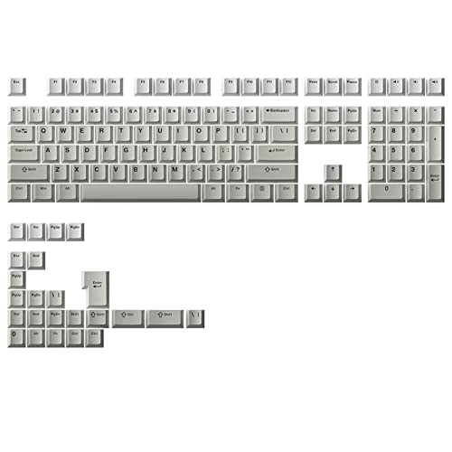 Akko Tastatur-Tastenkappen, 132 Tasten, Cherry Profil, PBT Double-Shot Keycaps Set, ANSI Layout für Mechanische Tastaturen mit MX-Stil-Vorbau (Cool Grey Gradient Theme) von Akko