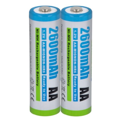 2 x Akku kompatibel mit Fujifilm Instax Mini 8, Mini 9 - NI-MH 2600mAh 1.2V von Akku-King
