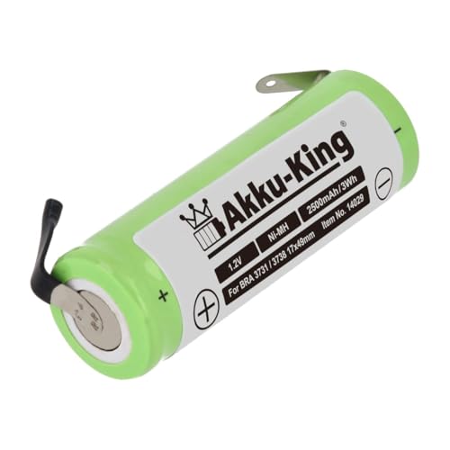 Akku-King Akku 49 x 17mm ersetzt Oral-B 3731, 3738, HR-3U - NI-MH 2500mAh - für Triumph 4000, 5000, 9000, 9500, 9900, Professional Care 8000, 8300 Akku-King Akku 49 x 17mm ersetzt Oral-B 3731, 3738, HR-3U - NI-MH 2500mAh - für Triumph 4000, 5000, 9000, 9500, 9900, Professional Care 8000, 8300 von Akku-King
