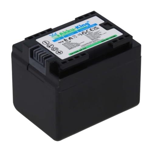 Akku-King Akku kompatibel mit Canon BP-727 passt auch bei BP-718, BP-709 - Li-Ion 2700mAh - für LEGRIA HF M52, VIXIA HF M50, HF R30, HF R36, M506 von Akku-King