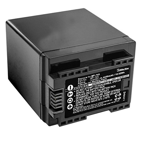 Akku-King Akku kompatibel mit Canon BP-745 passt auch bei BP-709, BP-718, BP-727 Li-Ion 4450mAh - für LEGRIA HF M52, VIXIA HF M50, HF R36 Akku-King Akku kompatibel mit Canon BP-745 passt auch bei BP-709, BP-718, BP-727 Li-Ion 4450mAh - für LEGRIA HF M52, VIXIA HF M50, HF R36 von Akku-King