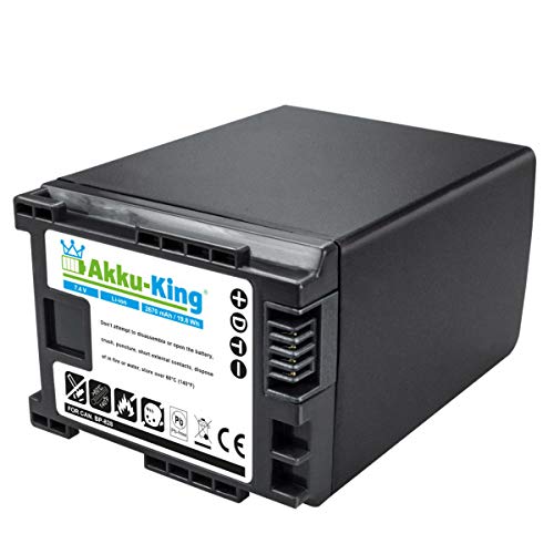 Akku-King Akku kompatibel mit Canon BP-828 - Li-Ion 2670mAh - für Legria G25, G20, G10, M30, FS10, FS11, FS21 von Akku-King