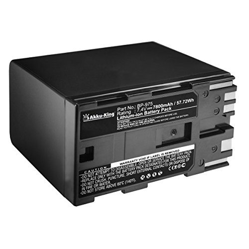 Akku-King Akku kompatibel mit Canon BP-975 - Li-Ion 7800mAh - für GL2, XF100, XL H1, XM2 Akku-King Akku kompatibel mit Canon BP-975 - Li-Ion 7800mAh - für GL2, XF100, XL H1, XM2 von Akku-King