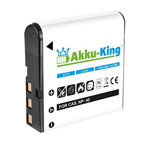 Akku-King Akku kompatibel mit Casio NP-40 - BenQ, Olympus, Praktica - Li-Ion 1150mAh von Akku-King