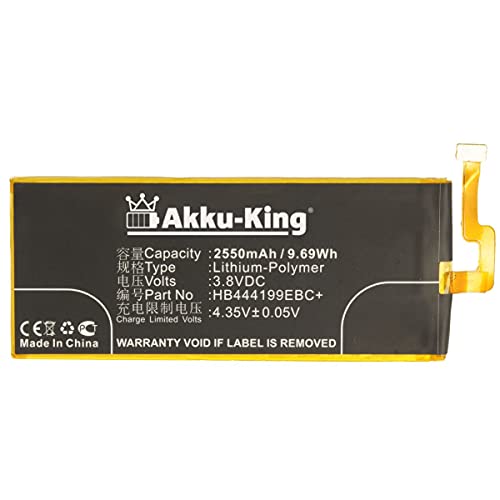 Akku-King Akku kompatibel mit Huawei HB444199EBC+ - Li-Polymer 2550mAh - für Honor 4C, G Play Mini, C8818, CHC-U01, CHM-CL00, CHM-TL00H, CHM-UL00, G650 von Akku-King