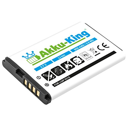 Akku-King Akku kompatibel mit LG LGIP-531A, SBPL0088801 - Li-Ion 950mAh - für 236C, A100, C195, G320GB, GM205, GS101, KG280, KU250, KX186, T385 von Akku-King