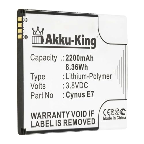 Akku-King Akku kompatibel mit Mobistel Cynus E7 - Li-Polymer 2200mAh - für Mobistel Cynus E7 von Akku-King