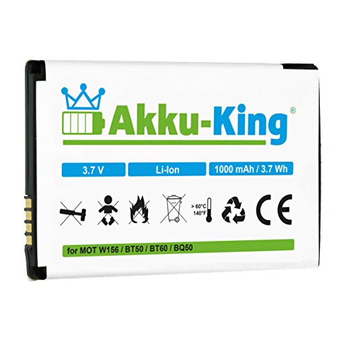 Akku-King Akku kompatibel mit Motorola BQ50, BT50 - Li-Ion 1000mAh - für V1050, V190, V195, V235, V323, V325, V360 von Akku-King