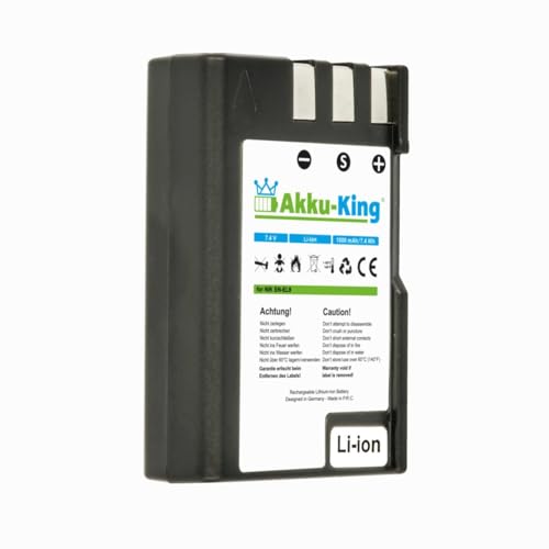 Akku-King Akku kompatibel mit Nikon EN-EL9, EN-EL9a, EN-EL9e - Li-Ion 1000mAh - für D40, D40x, D60, D3000, D5000 von Akku-King