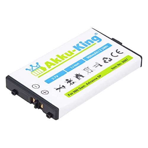 Akku-King Akku kompatibel mit Nintendo Gameboy Advance SP - Li-Ion 900mAh von Akku-King