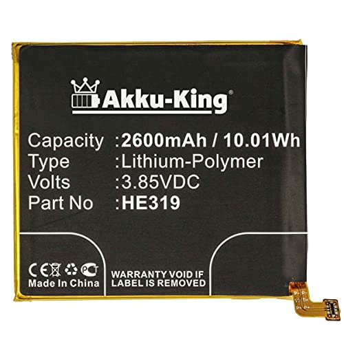 Akku-King Akku kompatibel mit Nokia HE319 - Li-Polymer 2600mAh - für Nokia 3 von Akku-King