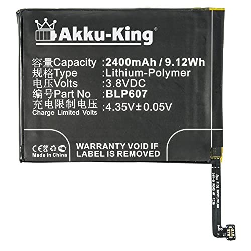 Akku-King Akku kompatibel mit Oneplus BLP607 - Li-Polymer 2400mAh - für E1000, E1005, Oneplus X, X Dual SIM von Akku-King