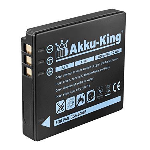 Akku-King Akku kompatibel mit Panasonic CGA-S008E, BCE10E, DB70, VW-VBJ10, RICOH Caplio R10, Leica C-LUX 2 - Li-Ion 800mAh Akku-King Akku kompatibel mit Panasonic CGA-S008E, BCE10E, DB70, VW-VBJ10, RICOH Caplio R10, Leica C-LUX 2 - Li-Ion 800mAh von Akku-King
