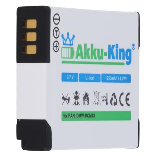 Akku-King Akku kompatibel mit Panasonic Lumix DMW-BCM13, DMW-BCM13E, DMC-ZS30, TZ40, TZ41, TZ61, TS5, FT5 - Li-Ion 1250 mAh Akku-King Akku kompatibel mit Panasonic Lumix DMW-BCM13, DMW-BCM13E, DMC-ZS30, TZ40, TZ41, TZ61, TS5, FT5 - Li-Ion 1250 mAh von Akku-King