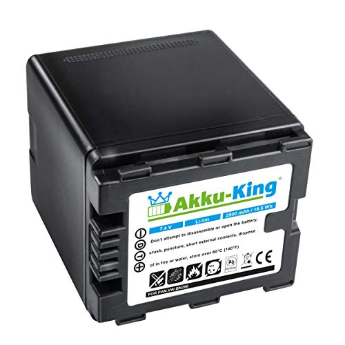 Akku-King Akku kompatibel mit Panasonic VW-VBN260 - Li-Ion 2500mAh - für HDC-SD800, HDC-SD900, HDC-SD909, HDC-TM900, HDC-HS900, HC-X920M von Akku-King