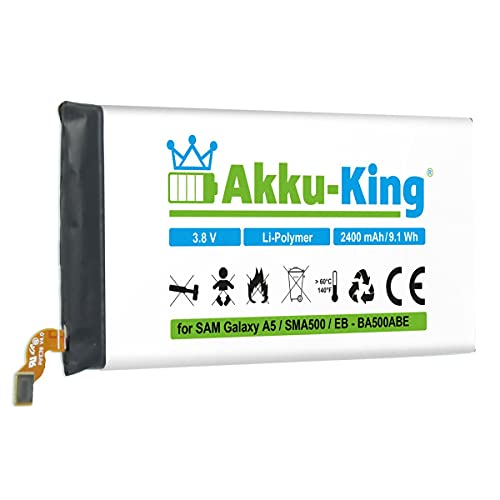 Akku-King Akku kompatibel mit Samsung EB-BA500ABE - Li-Polymer 2300mAh - für Galaxy A5 SM-A500, SM-A500F, SM-A500G, SM-A500M, SM-A500YD, SM-A500YZ von Akku-King