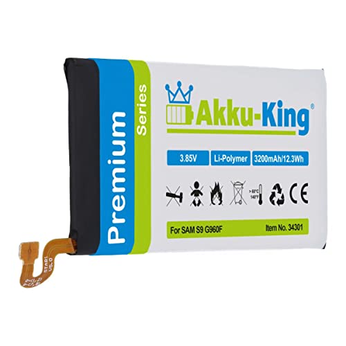 Akku-King Akku kompatibel mit Samsung EB-BG960ABE - Li-Polymer 3200mAh - für Samsung Galaxy S9, Galaxy S9 Duos, Galaxy S9 Duos von Akku-King