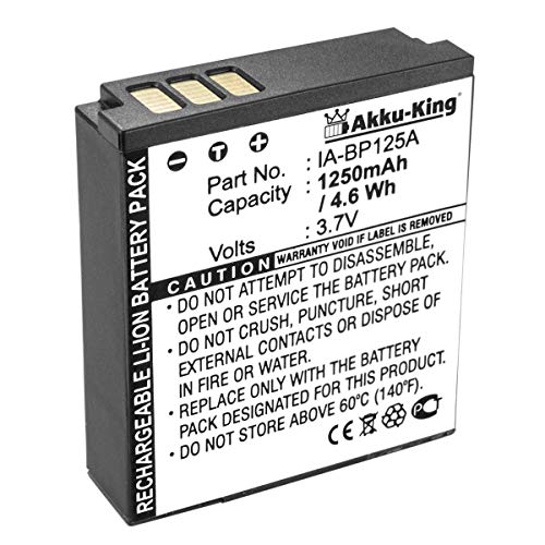 Akku-King Akku kompatibel mit Samsung IA-BP125A - Li-Ion 1250mAh - für HMX-M20, HMX-Q10, HMX-T10 Akku-King Akku kompatibel mit Samsung IA-BP125A - Li-Ion 1250mAh - für HMX-M20, HMX-Q10, HMX-T10 von Akku-King