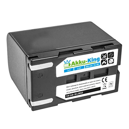 Akku-King Akku kompatibel mit Samsung SB-LSM320, SB-LS320 - Li-Ion 2600mAh - für VP-DC563i, VP-D653, VP-D655, VM-DC160, VM-DC560, SC-D263, SC-D351, SC-D353 Akku-King Akku kompatibel mit Samsung SB-LSM320, SB-LS320 - Li-Ion 2600mAh - für VP-DC563i, VP-D653, VP-D655, VM-DC160, VM-DC560, SC-D263, SC-D351, SC-D353 von Akku-King